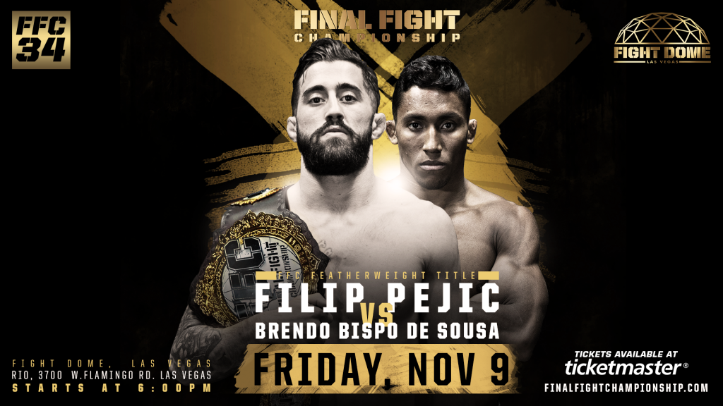 Explosive MMA Title Bout Headlines FFC 34 Nov. 9 at Fight Dome Las Vegas!